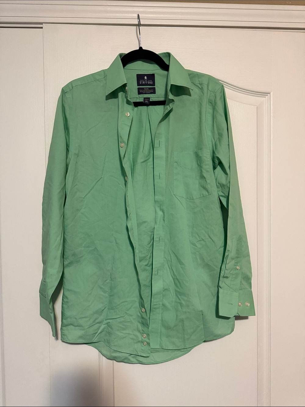 Stafford Mint Green Long-Sleeve Dress Shirt